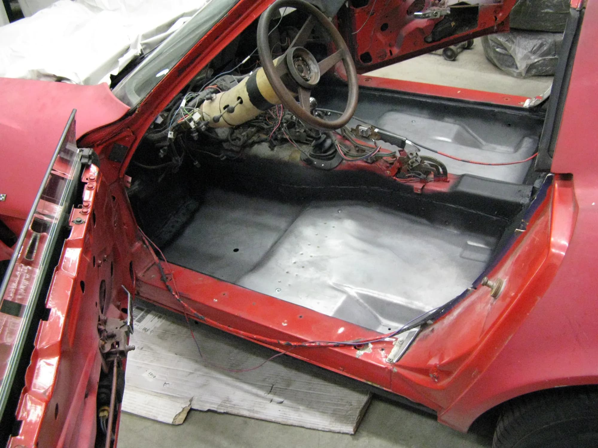 Car floor pan after restoration