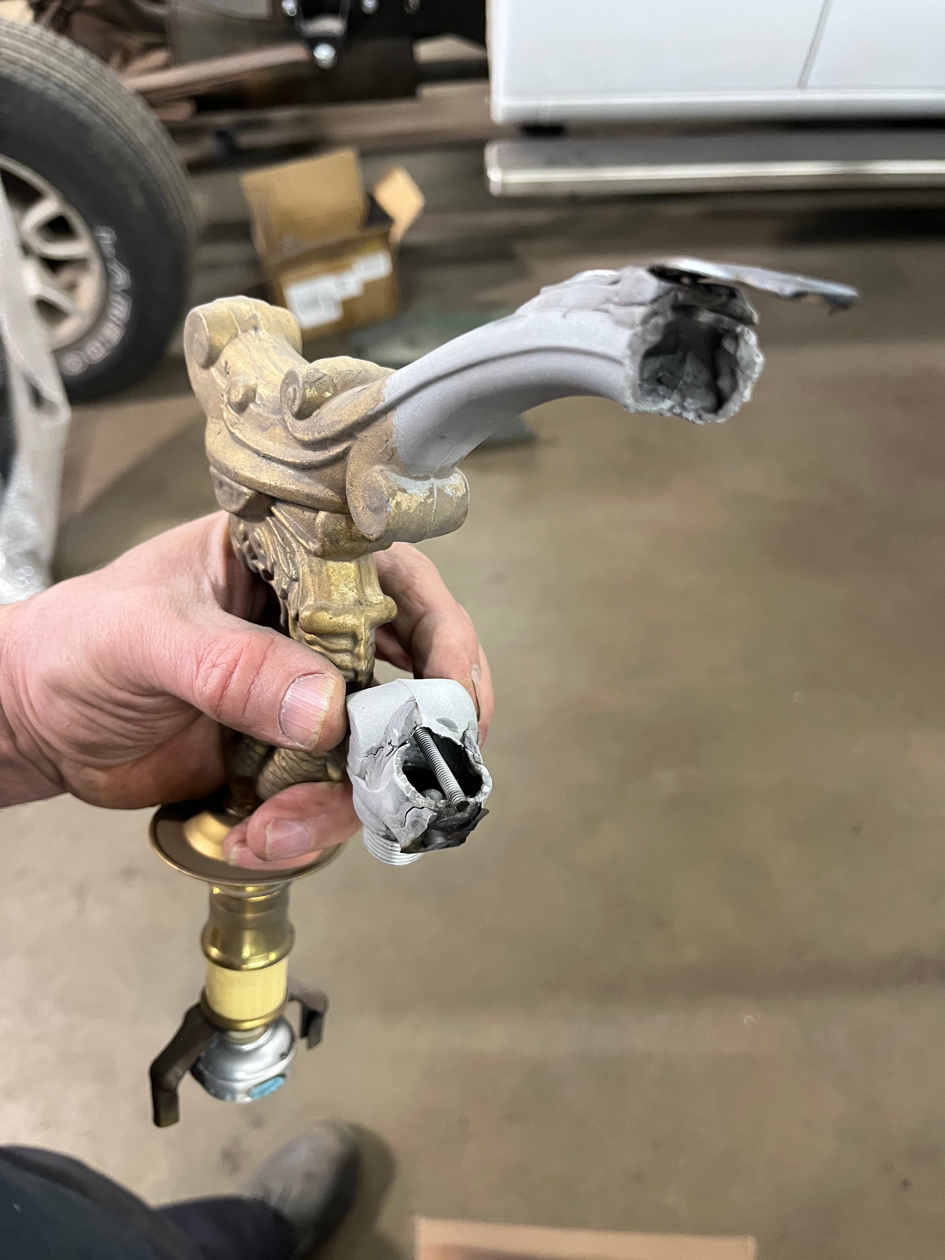 Metal Repair & Restoration before restoration
